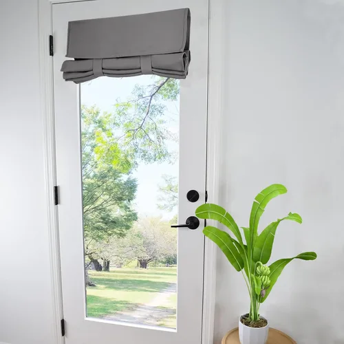Miniatura 80 de WdFour Cortinas de puerta francesa con tacto sedoso, aislamiento térmico, reducción de ruido, cortinas opacas para puerta de vidrio y oficina