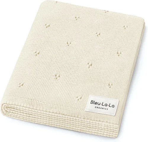 Miniatura 16 de Heritage Knit Manta Envolvente de Recepción de Algodón Orgánico para Niñas - Manta Envolvente Edredón de Punto de Algodón Orgánico de Lujo 100% 04