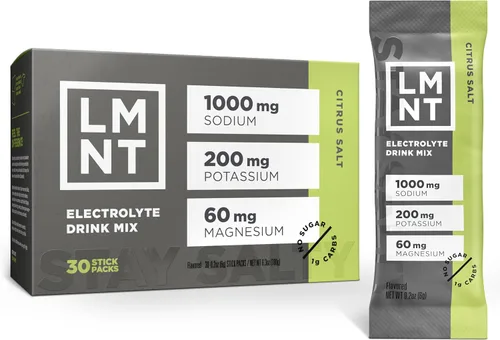 LMNT - Electrolitos sin azúcar - Sal cítrica | Mezcla de bebida | 30 unidades