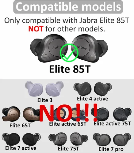 Miniatura 2 de 3 pares de almohadillas de memoria para Elite 85T, S/M/L 3 tamaños de repuesto para reducir el ruido, ajuste en estuche de auriculares de gel