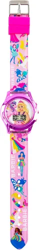 Miniatura 5 de Accutime Barbie The Movie - Reloj digital de cuarzo para niños, con correa de unicornio rosa y cuento de hadas (modelo BDT4124AZ), Rosado, Reloj