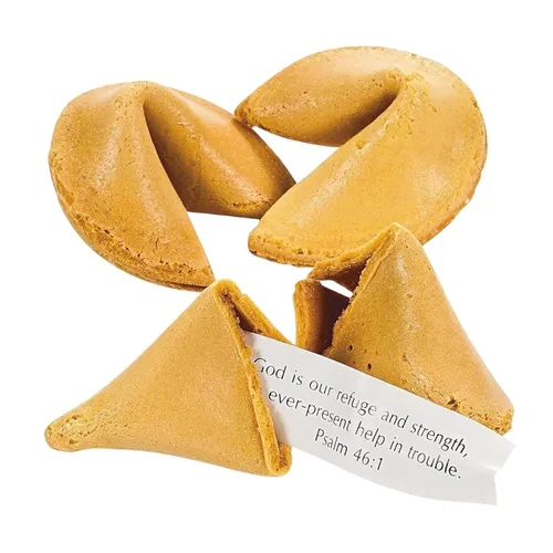 Miniatura 2 de 50 galletas de la fortuna con versículos bíblicos, dulces religiosos envueltos individualmente con mensajes de las Escrituras, golosinas cristianas