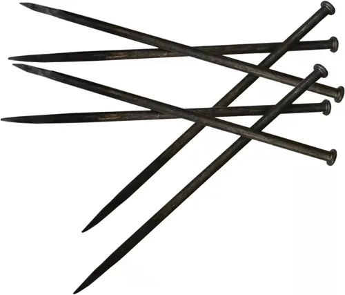 Miniatura 2 de Púas de anclaje de metal para bordes de paisaje, picos de anclaje de 12 pulgadas para césped artificial, barrera de malezas, picos de tienda