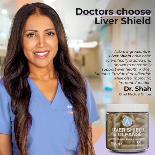 Miniatura 4 de Avenir Nutrition Liver Shield & Cleanse Suplemento de desintoxicación y reparación de limpieza hepática a base de hierbas Suplementos