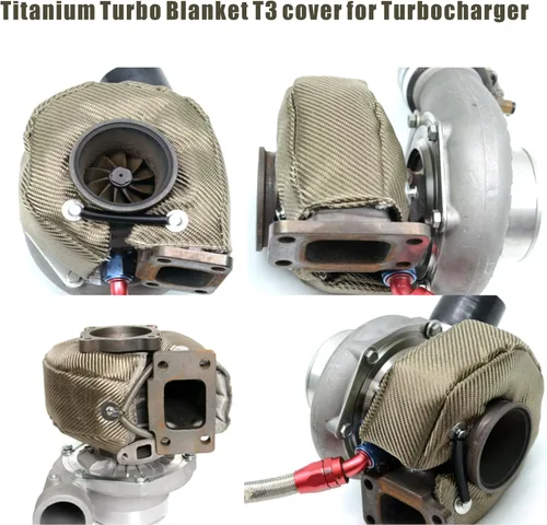 Miniatura 3 de Manta Turbo de Titanio Cubierta de Escudo Térmico Cubierta de Turbocompresor Barrera de Escudo Térmico de Fibra Manta Turbo para T3 T25 T28 GT25
