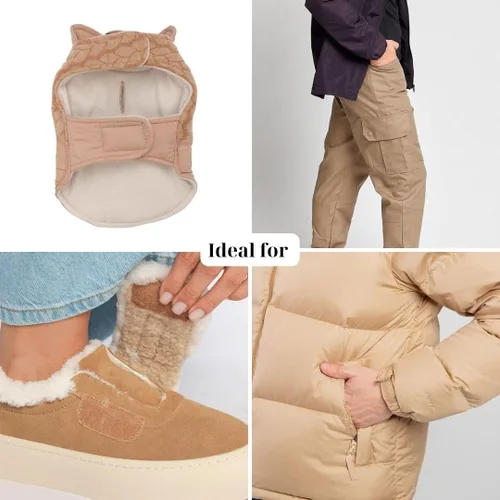 Miniatura 4 de Cierre de Gancho y Bucle de 1 Pulgada Beige - Cinta de Gancho y Bucle de Nylon No Adhesiva - Longitud de 1 Yarda - Para Tela, Bolsas