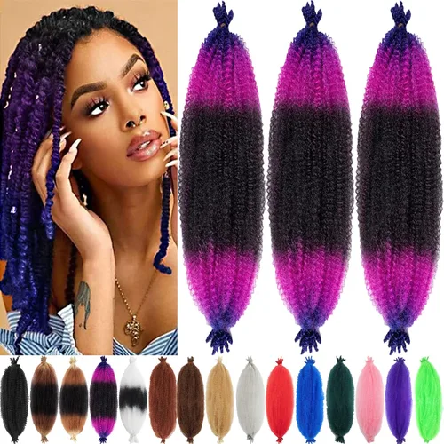 Miniatura 32 de Marley Twist - Cabello trenzado de 10 pulgadas, cabello trenzado preseparado y afro trenzado, 8 paquetes para rastas sintéticas desgastadas