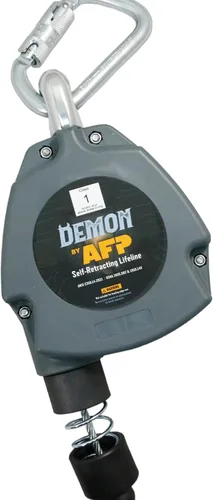 Miniatura 3 de AFP Demon 11 pies Correa de línea de vida autorretráctil de una sola pierna retráctil Gancho de refuerzo de pelícano de bloqueo de acero