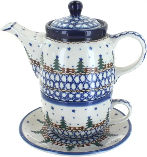 Miniatura 6 de Blue Rose Polish Pottery Georgia Blue Tea para uno