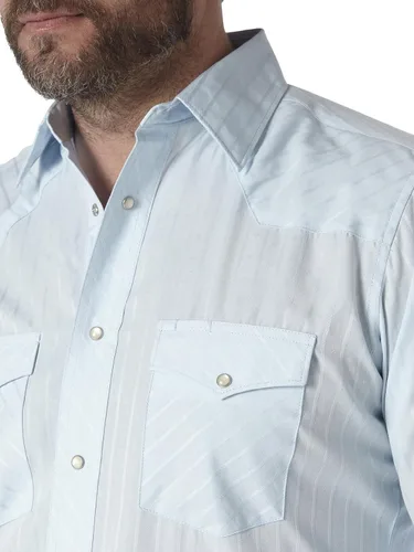 Miniatura 25 de Wrangler Camisas deportivas de manga larga con botones a presión y dos bolsillos para hombre