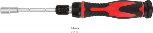 Miniatura 9 de Amazon Basics Juego de llaves de trinquete magnéticas y destornilladores de precisión electrónica, 73 unidades (paquete de 1), negro/rojo/plateado