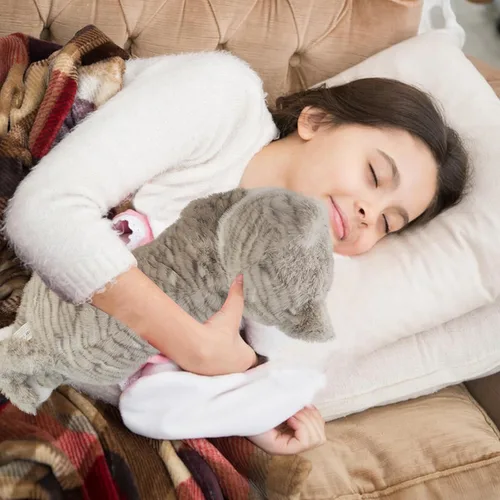 Miniatura 2 de Animales de peluche con peso de gato de 19 pulgadas, 3 libras, animal de peluche realista con peso, almohada de felpa sensorial cómoda, suave