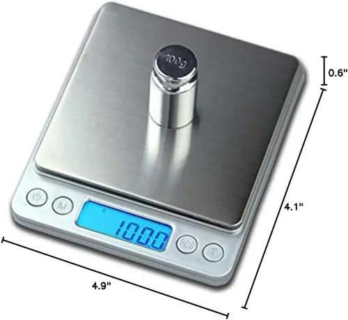 Miniatura 10 de Báscula digital de cocina, báscula de cocina multifunción de acero inoxidable de alta precisión, pantalla LCD retroiluminada, pequeña báscula