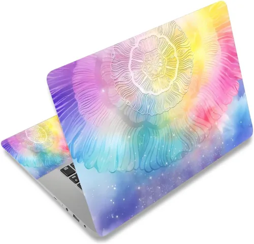 Miniatura 16 de Adhesivo para laptop de 12.1-15.6 pulgadas, calcomanía reutilizable universal de vinilo para laptop, protector de arte impermeable en color panal