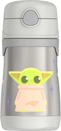 Miniatura 10 de Thermos Bebé 10 oz. Botella de acero inoxidable con popote emergente, coches