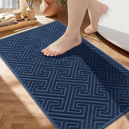 Miniatura 21 de YIHOUSE Beige Bathroom Rugs 17"x24", Quick Dry Non Slip Bath Rug, Absorbent Machine Washable Thin Bath Mat for Restroom Floor Tub Laundry Room Home