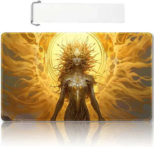 Miniatura 10 de Tapete de juego MTG cosido de alta calidad con zonas y parte trasera de goma antideslizante, tapete de juego TCG para MTG y otros juegos de cartas