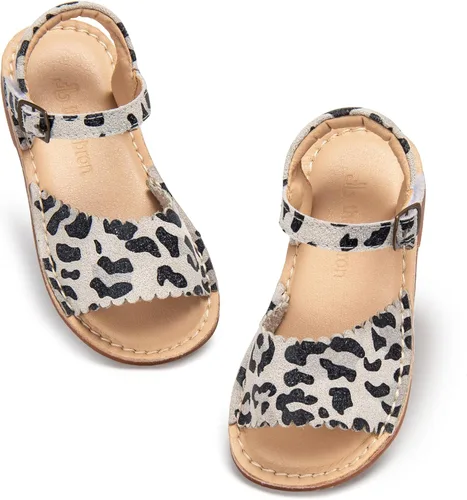Miniatura 15 de THEE BRON Sandalias de gladiador para niñas pequeñas, zapatos cómodos acolchados para jugar en verano de princesa