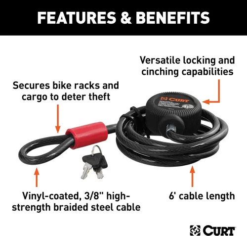 Miniatura 3 de Curt Manufacturing 23666 cable de seguridad