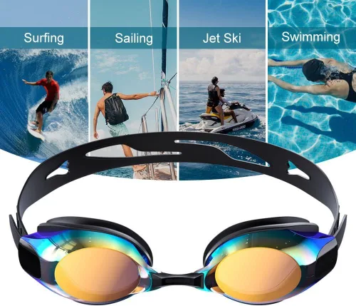 Miniatura 3 de Gafas de natación para miopía, polarizadas, antivaho, sin fugas, para mujeres, hombres, niños y adultos