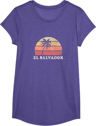 Miniatura 19 de El Salvador Vintage 70s Retro Throwback Design Camiseta, Azul