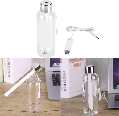 Miniatura 2 de Mini fabricante de niebla, humidificador de aire USB de 10.1 fl oz, humidificador de botella de agua USB portátil para el hogar de 10.1 fl oz