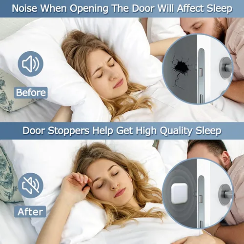 Miniatura 5 de Topes de Puerta Protector de Pared Protector Amortiguador Pomo de Puerta Mango de Puerta Parachoques Autoadhesivo Silenciador Goma Suave Almohadilla