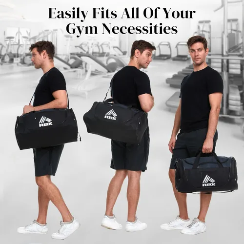 Miniatura 3 de RBX Bolsas de gimnasio para hombres, pequeña bolsa de gimnasio para mujeres con compartimento para zapatos, bolsa de lona para viajes, bolsa