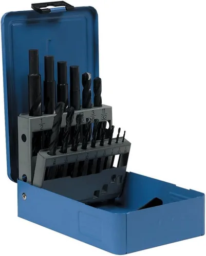 Miniatura 12 de Century Drill & Tool 24538 Juego de brocas de óxido negro con vástago reducido de grado profesional, 29 piezas, fabricado en los Estados Unidos