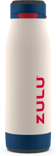 Miniatura 13 de Botella de agua con aislamiento al vacío de acero inoxidable ZULU Ace con pico para tragar, tapa con cierre a prueba de fugas y base extraíble