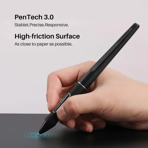 Miniatura 4 de HUION Inspiroy Dial 2 Tableta de dibujo inalámbrica Bluetooth de 10.5 x 6.56 pulgadas con doble dial, lápiz capacitivo sin batería para arte digital