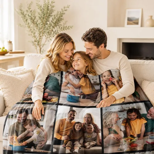 Miniatura 5 de Regalos para abuela, manta para el día de la madre, regalo para la abuela de parte de nietos, manta de fotos personalizada, mantas personalizadas