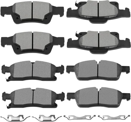 Miniatura 17 de SCITOO - Juego de 8 pastillas de freno de cerámica, para Infiniti EX35, EX37, FX35, FX37, FX45, G25, G35, G37, M35h, M37, M37, M56, Q40, Q70L, QX50