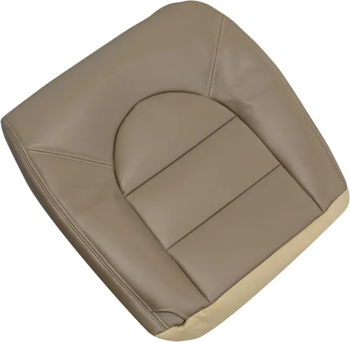 NLQR Funda de asiento de repuesto para parte inferior del lado del pasajero de cuero marrón compatible con Ford F250 F350 F450 F550 Lariat XLT 1999