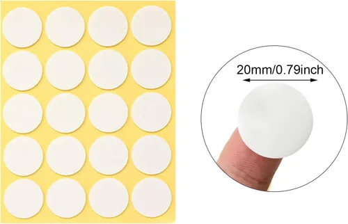 Miniatura 2 de yueton 480 calcomanías redondas de mecha de vela de 0.78 pulgadas, resistentes al calor, calcomanías de doble cara, se adhieren de forma estable