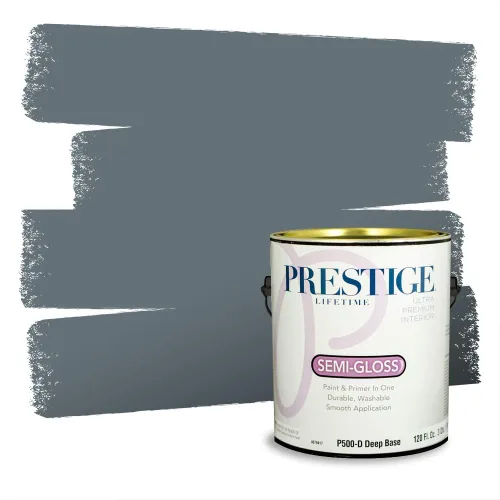 Miniatura 430 de Pintura Exterior + imprimación PRESTIGE, todo-en-uno, 1 galón, acabado mate, color comparable al Valspar* Royal Gray* VS151-Gris real