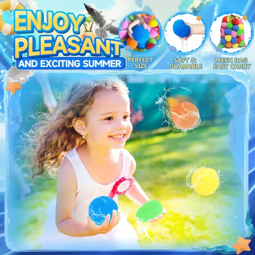 Miniatura 4 de 90 bolas de agua reutilizables, globos de agua reutilizables para juguetes y juegos al aire libre, juguetes de agua para niños y adultos, niños