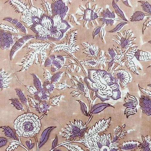 Miniatura 3 de E-Tailor® Tela india hecha a mano, étnica, 100% algodón, estampado de bloque a mano, natural, para confección, costura, manualidades, tapicería, por