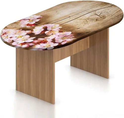 Miniatura 9 de XISUNYA Mantel ajustable ovalado de poliéster con bordes elásticos florales, ramas de pétalos de primavera, estampado de botánica japonesa, se Gris