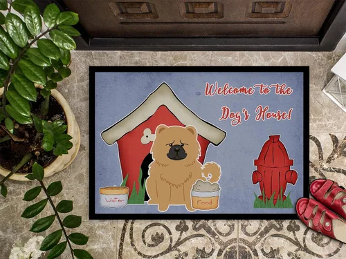 Miniatura 3 de Caroline's Treasures BB2898JMAT - Tapete de la colección Chow Chow Chow Cream para puerta delantera, 24 x 36 pulgadas, para interiores y exteriores