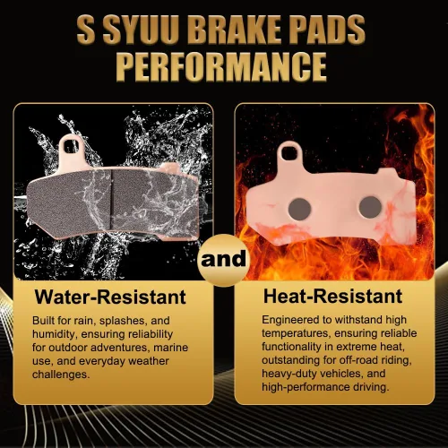 Miniatura 3 de S SYUU Juego de pastillas de freno para motocicleta de metal sinterizado, delanteras y traseras, resistentes al calor, compatibles con Yamaha MT-07