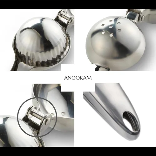 Miniatura 4 de Exprimidor de limón - Exprimidor de cítricos de acero inoxidable 304, prensa manual resistente para lima y limón, perfecto para cocina y bar, apto