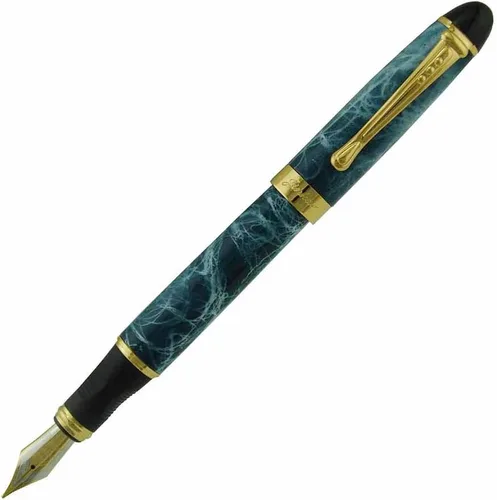 Jinhao X450 - Pluma estilográfica de color cielo azul, diseño clásico, punta mediana con bolsa para bolígrafo y juego de convertidor de recarga de