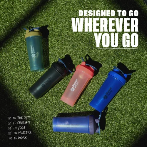 Miniatura 5 de BlenderBottle Classic V2 Botella mezcladora perfecta para batidos de proteínas y preentrenamiento, 28 onzas, color ciruela