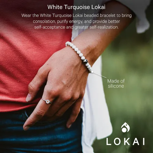 Miniatura 2 de Lokai Gemstone Beaded Bracelet for Women & Men, Stone & Metal Collection - Crystal & Gemstone Jewelry Fashion Bracelet Slides-On for Comfortable Fit
