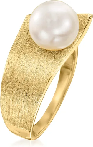 Miniatura 3 de Ross-Simons Anillo de perlas cultivadas de 0.315-0.335in en oro de 18 quilates sobre ley, Perla, no conocido