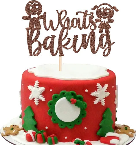 Miniatura 21 de Rsstarxi 1 Paquete Decoración para Pastel Feliz Cumpleaños Jesús con Purpurina Natividad Navidad Palillo para Pastel Decoraciones de Pastel