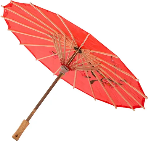 Miniatura 13 de THY COLLECTIBLES Sombrilla china japonesa de 33 pulgadas para bodas, fotografías, disfraces, cosplay, decoración y otros eventos (azul)