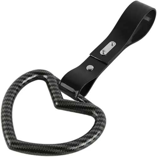 Miniatura 16 de Q1-TECH, JDM Tsurikawa - Anillo japonés para metro, tren, autobús, mango de coche, lindo mango en forma de corazón, correa de mano, anillos