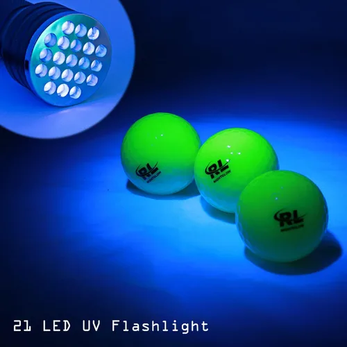 Miniatura 6 de R&L Pelotas de golf brillantes para deportes nocturnos – Torneo fluorescente que brilla en la oscuridad – Pelotas luminosas brillantes de larga